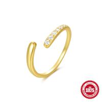Gold-Plated Pavé Open Ring