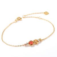 Gold Floral Chain Bracelet