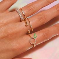 Gold Pavé Circle Stackable Ring