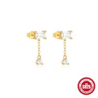 Gold-Tone Cubic Zirconia Dangle Earrings