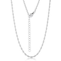 Twisted Silver Chain Necklace