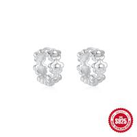 925 Silver Floral Small Hoop Earrings
