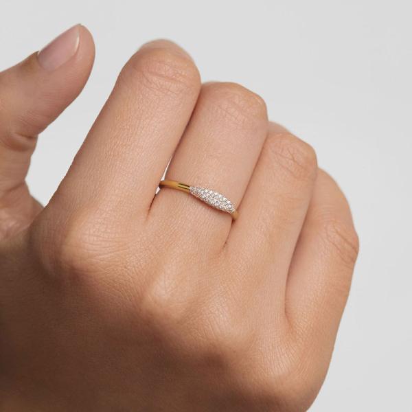 Two-Tone Pavé Band Ring