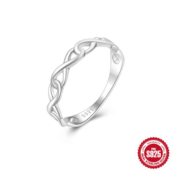 925 Silver Geometric Band Ring