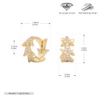 Gold Floral Huggie Earrings