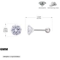 Delicate Moissanite Stud Earrings in Silver
