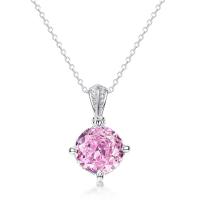 Pink Cubic Zirconia Pendant Necklace