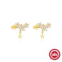 Gold-Tone Star Motif Stud Earrings
