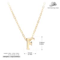 Gold Letter 'F' Pendant Necklace