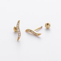 Gold Cubic Zirconia Climber Earrings