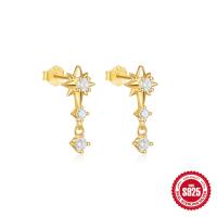 Gold-Finish Celestial Dangle Earrings