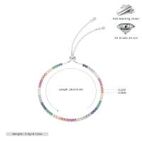 Rainbow Cubic Zirconia Tennis Bracelet