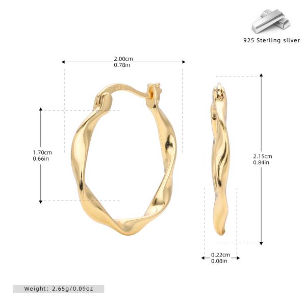 Gold-Tone Twisted Hoop Earrings