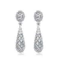 Floral Silver Dangle Earrings