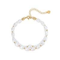 Freshwater Pearl Gold Beaded Bracelet