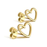 Gold-Tone Heart Stud Earrings