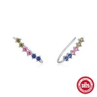 925 Silver Multicolor Climber Earrings