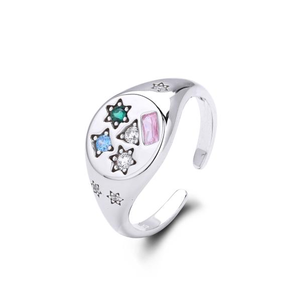 Celestial Silver Signet Ring
