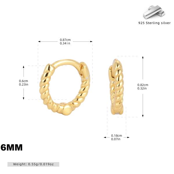 Gold Twisted Huggie Earrings