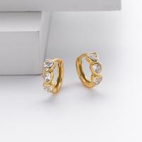 Gold Heart Huggie Earrings