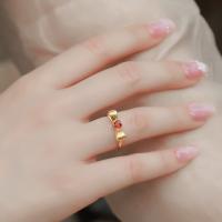 Gold Bow Ruby Band Ring