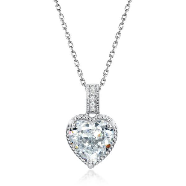 Heart Cubic Zirconia Pendant Necklace