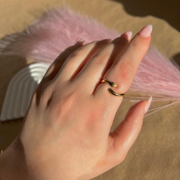 Gold-Tone Open Band Ring