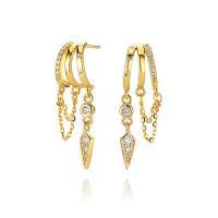 Gold Chain Detail Dangle Earrings