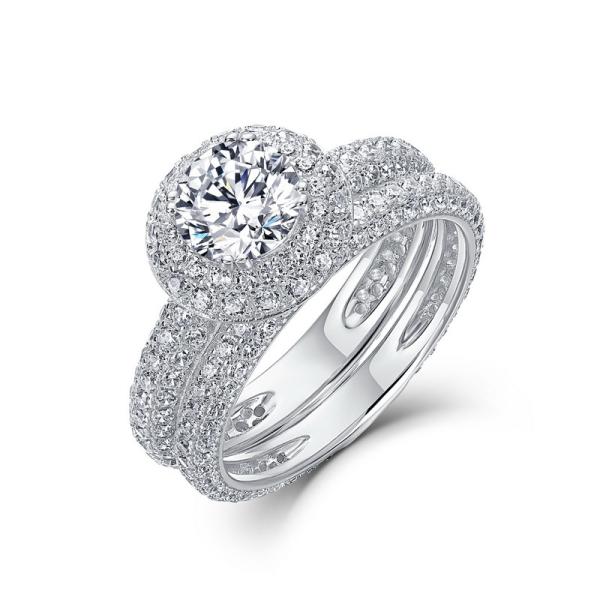 Silver Pavé Eternity Ring