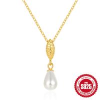 Gold-Plated Freshwater Pearl Drop Necklace