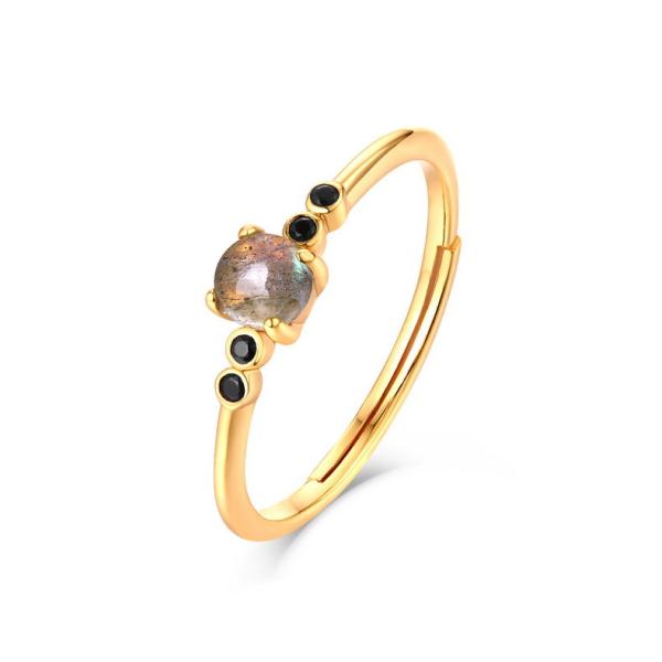 Gold-Plated Mixed Stone Band