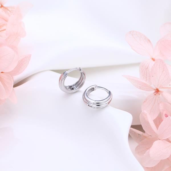 Silver Minimalist Huggie Earrings