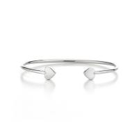 Silver Heart Cuff Bracelet