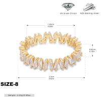 Gold Zircon Eternity Band