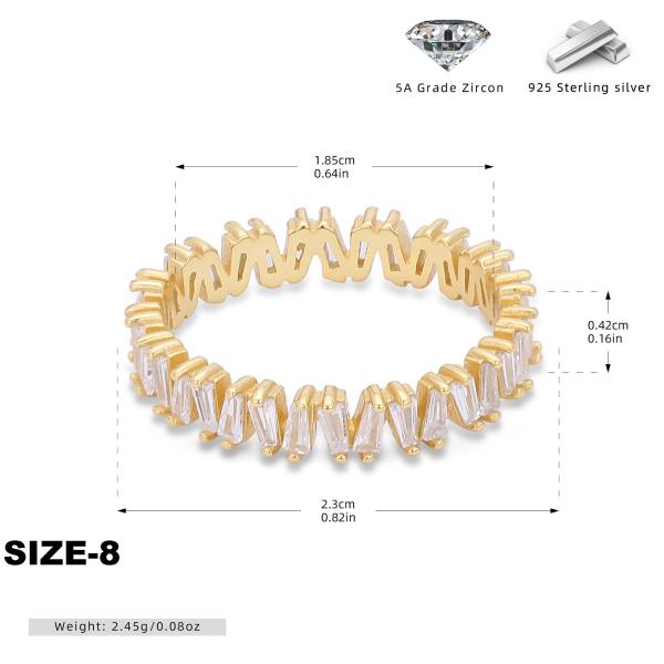 Gold Zircon Eternity Band