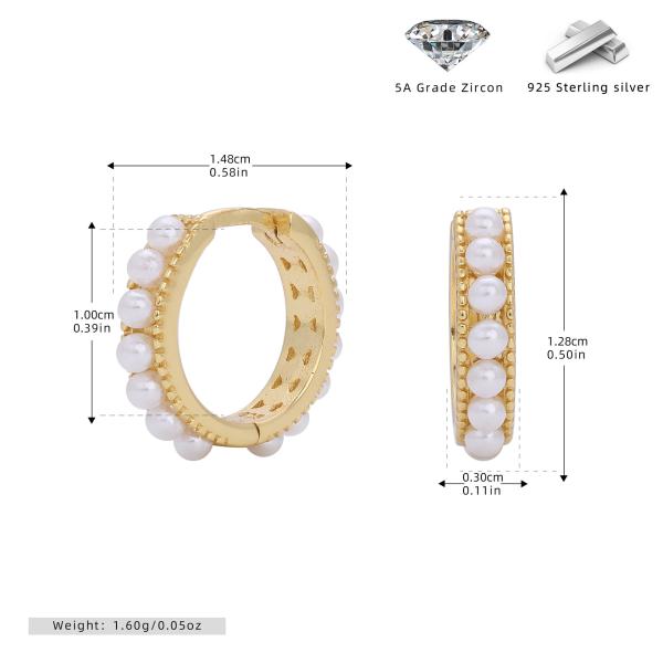 Gold Freshwater Pearl Hoop Earrings