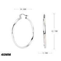Sterling Silver Large Hoop Earrings
