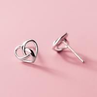 Silver Heart Stud Earrings