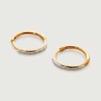Two-Tone Pavé Small Hoop Earrings