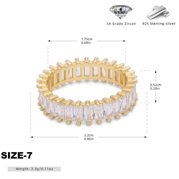 Gold Zirconia Eternity Ring