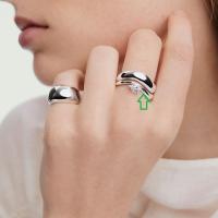 Silver Pear-Cut Solitaire Twist Ring