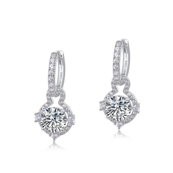 Silver Cubic Zirconia Drop Earrings
