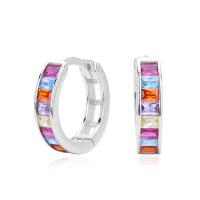 Multicolor Geometric Huggie Earrings