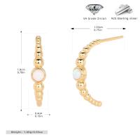 Gold Opal Ear Climber