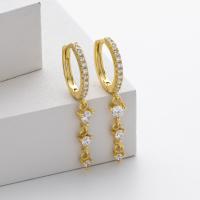 Gold Cubic Zirconia Huggie Earrings