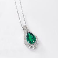 Emerald Teardrop Pendant Necklace