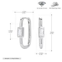 Silver Bezel-Set Huggie Earrings