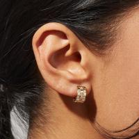 Gold Geometric Huggie Hoop Earrings