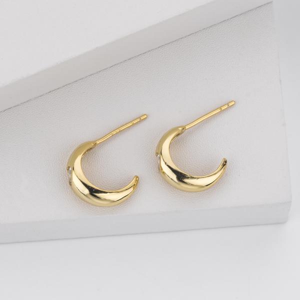 Gold-Plated Delicate Huggie Earrings