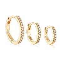 Gold-Plated Pavé Small Hoop Earrings